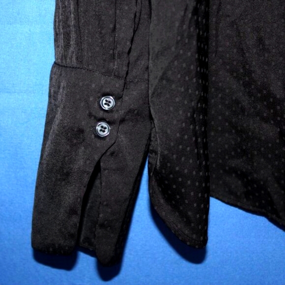 H&M Mock Neck Blouse Black Size 6 - Picture 8 of 9